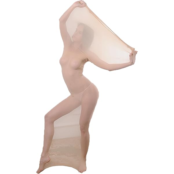 Women Glossy Sheer Gloved Long Sleeve Jumpsuit Full Body Bodysuit Bodystocking E - Foto 2