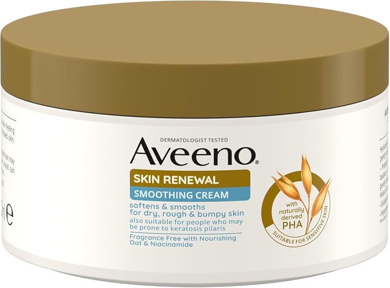 Aveeno Skin Renewal Smoothing Cream 300ml Fragrance Free Niacinamide Oat