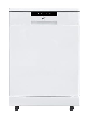 SPT SD-6513WA 24″ Wide Portable Dishwasher with ENERGY STAR, 6 Wash Programs, 10 Place Settings and Stainless Steel Tub – White
