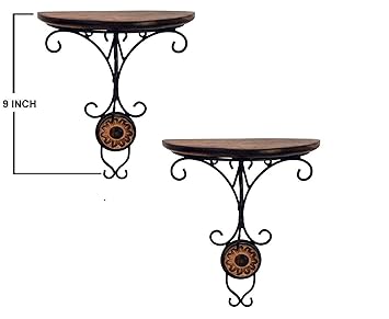 Vian Combo/Pair of Wooden Wall Bracket Wall Hanging DCor for Living Room