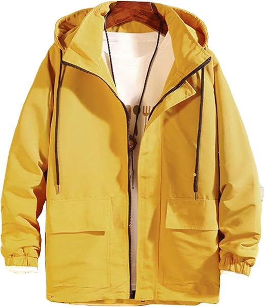 Amazon ニカ メンズ 春秋 冬 フード付き コート ジャケット 大きいサイズ 快適 カジュアル コート アウター メンズ ゆったり Gジャン コート ジャケット 通販