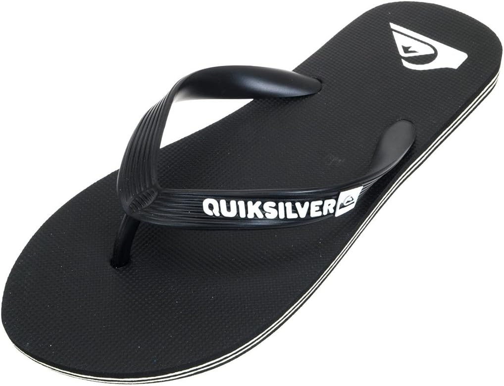 black quiksilver flip flops