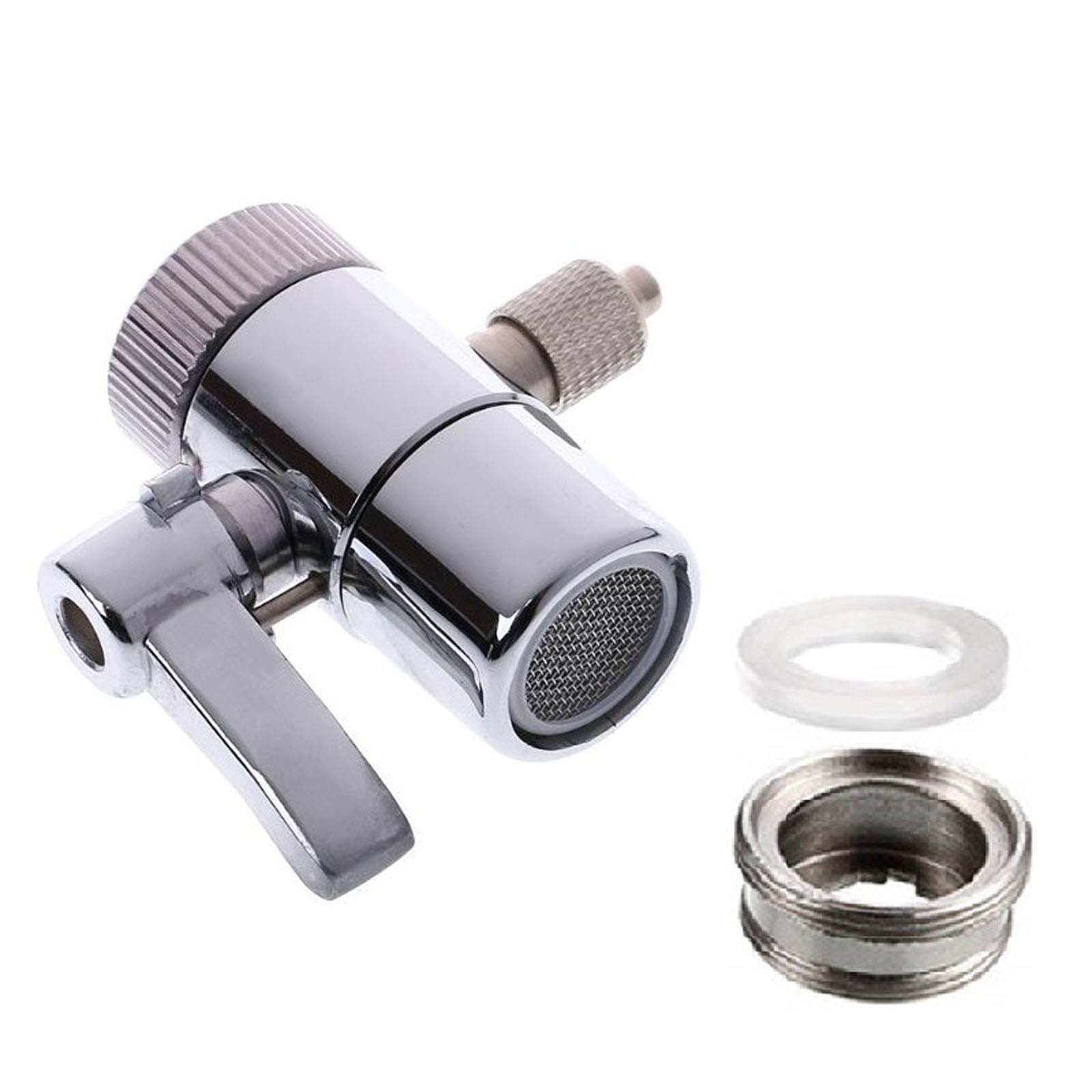 Realgoal Divert Valve 1/4 inch tubing for Counter top Water Filters Water Purifer RO system Faucet Adapter
