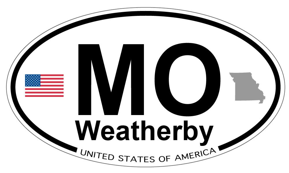 Weatherby, Missouri Oval Sticker Automotive