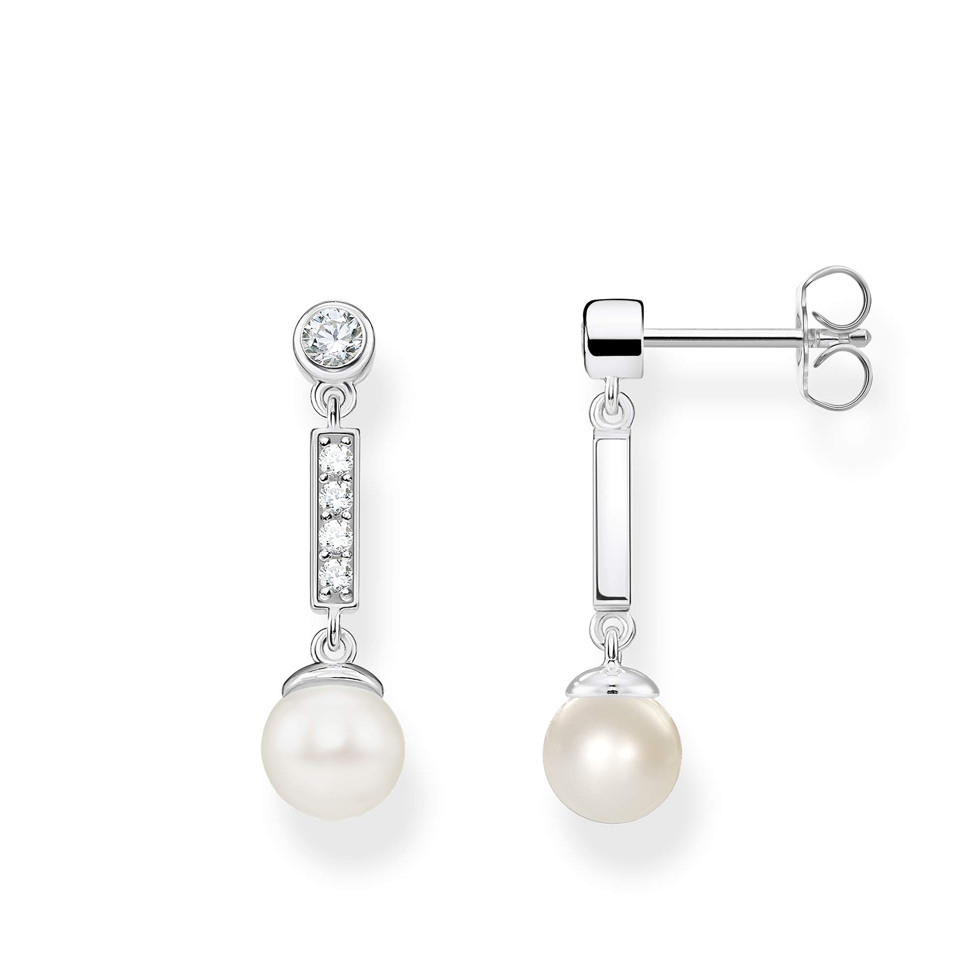 Thomas Sabo Women Stud Earrings Pearl 925 Sterling Silver H2092-167-14