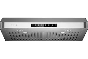VIKIO HOME 30 Inch Under Cabinet Range Hood, 980CFM Fast Venting Ducted, Kitchen Hood With 3 Speed Gesture Sensing & Touch Control, Stainless Steel Stove Hood With LED Light And 2 Baffle Filters