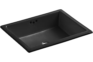 Kohler K-2330-7 Interior 1-Bowl Undermount Bath Sink Black Black