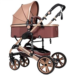 JINHH Sportkinderwagen, Hoch Landschaft Spaziergänger Sitzen Kann Und Falten Zwei-Wege-Vierrad-Stoßdämpfer Eva-Schaum-Rad Kinderwagen 61x87x109cm