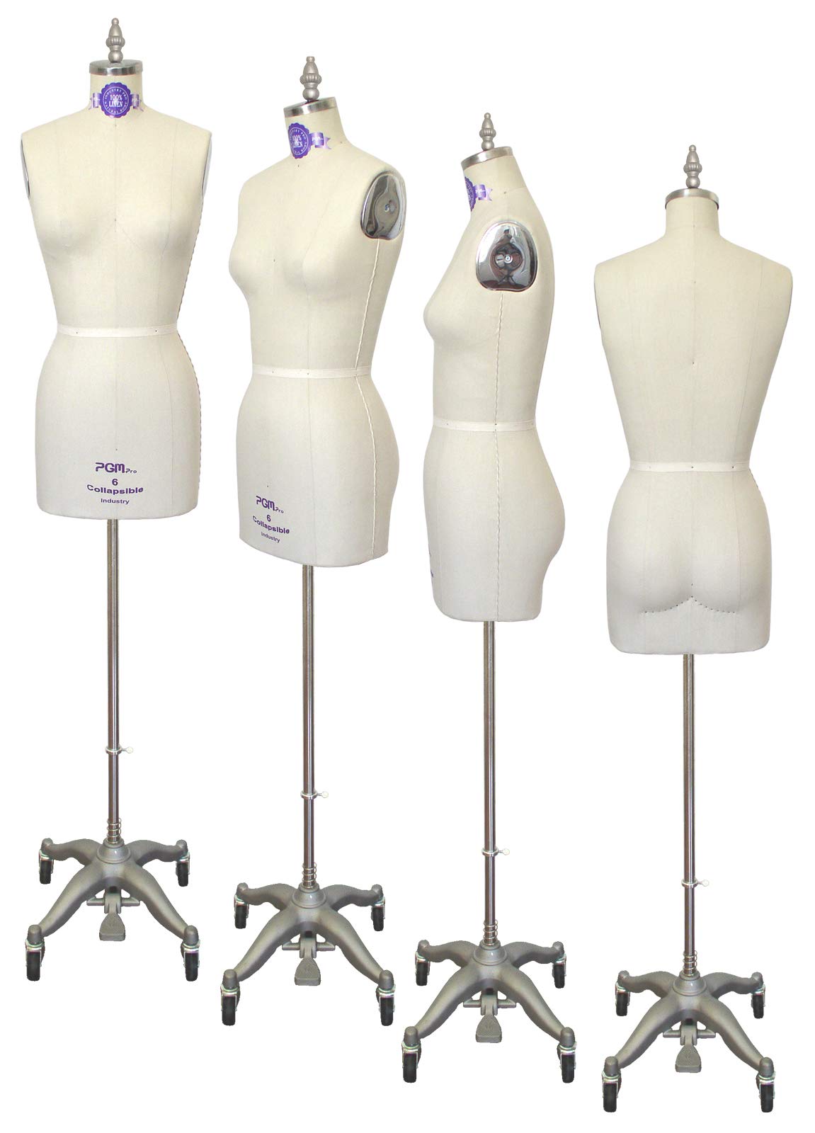 PGM Professional Dress Form Mannequin For Sewing And Display,100 Linen