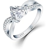 CARICY 925 Sterling Silver Ring Infinity Promise Ring for Women Cubic Zirconia Wedding Engagement Anniveresray Christmas Rings Size 5-10