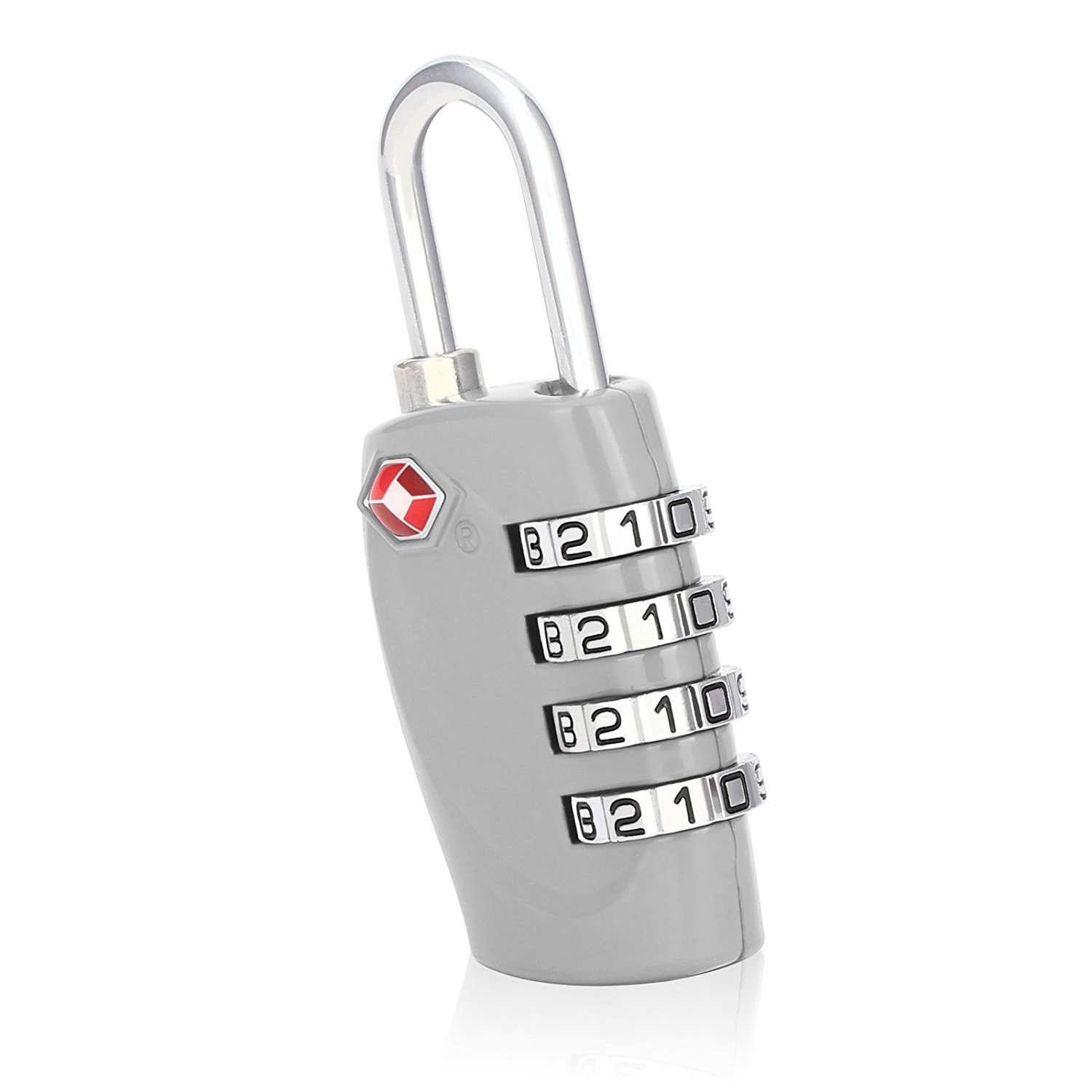CellDeal 2 X TSA Security 4 Combination Travel Suitcase Luggage Bag Code Lock Padlock (Silver)