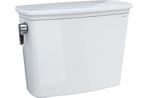 TOTO Drake Transitional 1.28 GPF Toilet Tank with WASHLET+ Auto Flush Compatibility, Cotton White - ST786EA#01