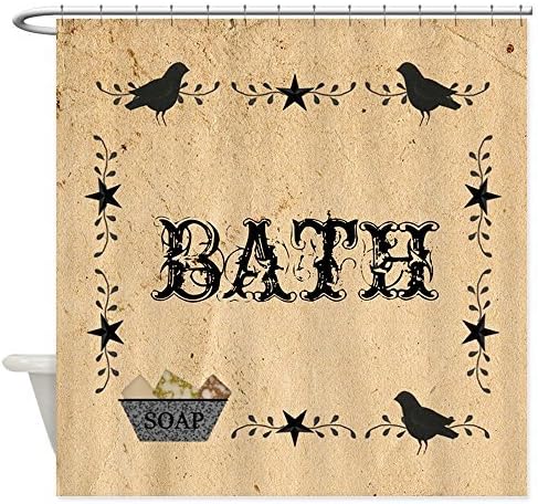 CafePress Primitive Bath Shower Curtain - Standard White