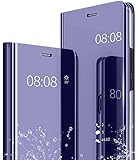 IPhone 6 / 6S Case with Kickstand Mirror Smart Clear View Window Flip Case Cover Slim Multi-Function Mirror Case S-View Stand flip Folio Full Body Protection Cover For iPhone 6 / IPhone 6S (purple)