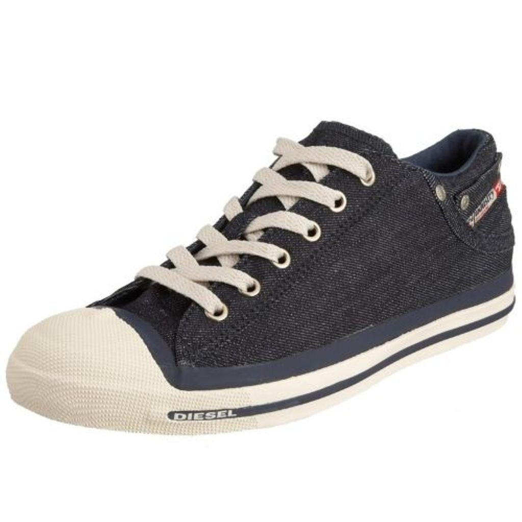 Low Toe Capped Canvas Trainers Denim 45 