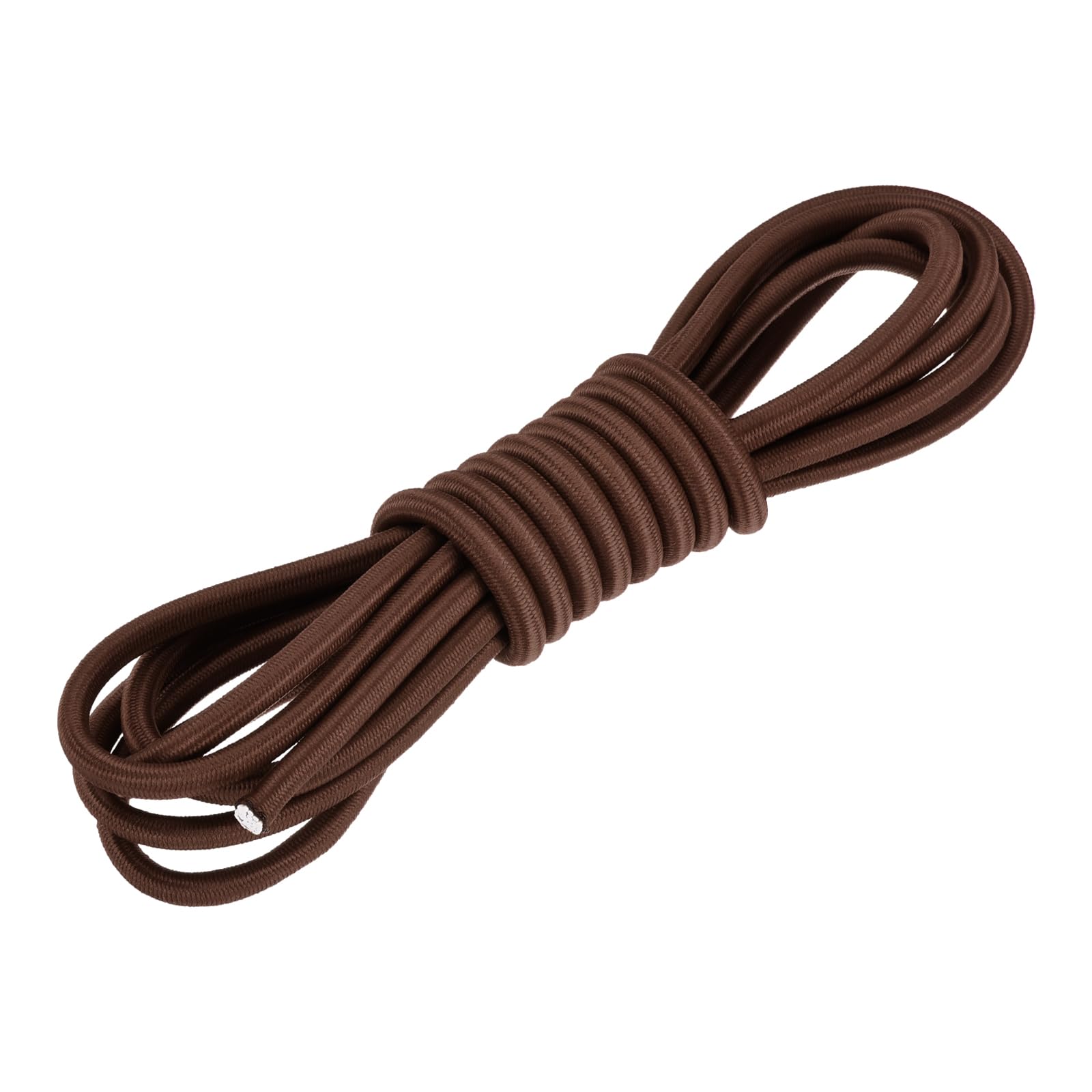 DMiotech 6mm Shock Cord, 3 M Brown Bungee Cord Tent Pole Shock Cord Round Elastic Kayak Rope Stretch String Marine Grade Heavy Polyester for DIY Projects Tie Downs