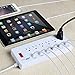 FlePow 6-Outlet Power Strip 1625W/13A 5.9ft Cord Home/Office Surge Protector with 6 USB Charging Ports (5V/2.4A*2 and 5V/1A*4) for Smartphones and Tablets