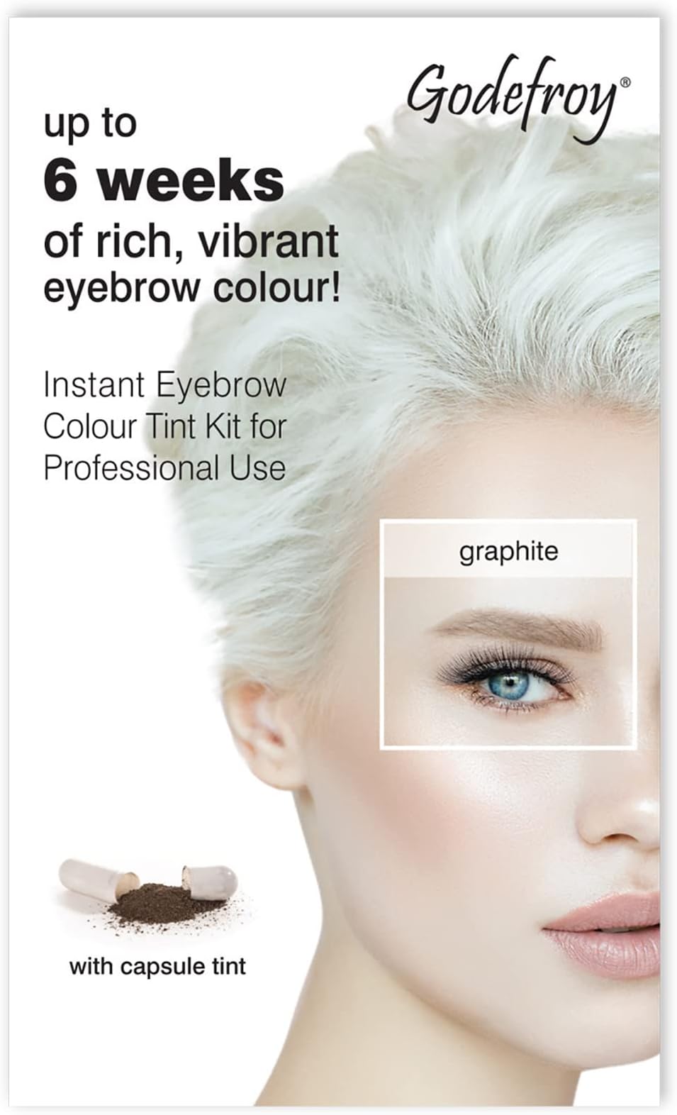 Godefroy Graphite Instant Eyebrow Tint Kit 12 Packs 4 Shades