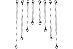 8pcs Extension for Necklace, 4 Size Jewelry Extenders Necklace Chain Extender Extension Chain for Jewelry Making Necklace Bra