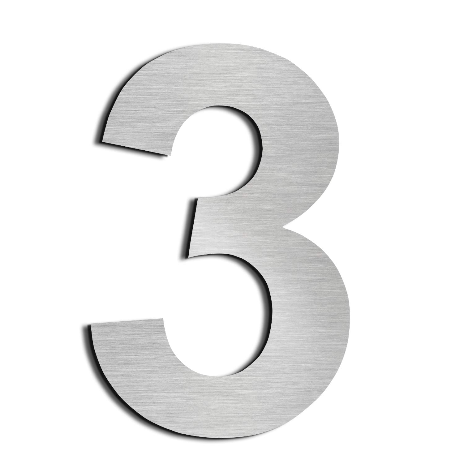 nanlyiau house numbers height 10cm Used for mailbox door house street made of solid Stainless Steel SUS304 adhesive(4in number 3)