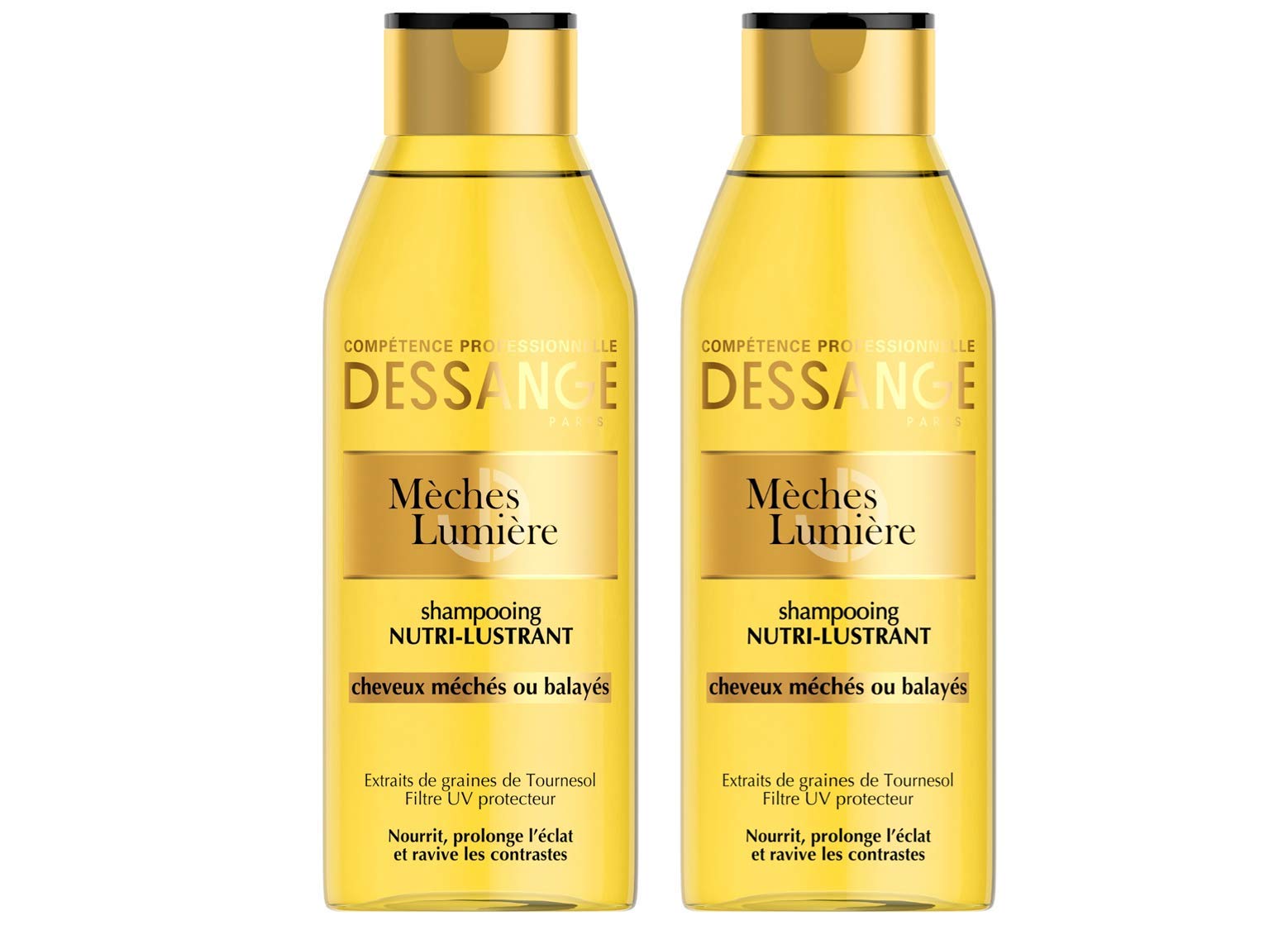 DESSANGE MECHES LUMIERE Light Highlights, Shampoo for Dry or Highlighted Hair – 250 ml – Pack of 2