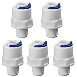 1/8" Male Thread Straight Through x 1/4" PE Hose OD
