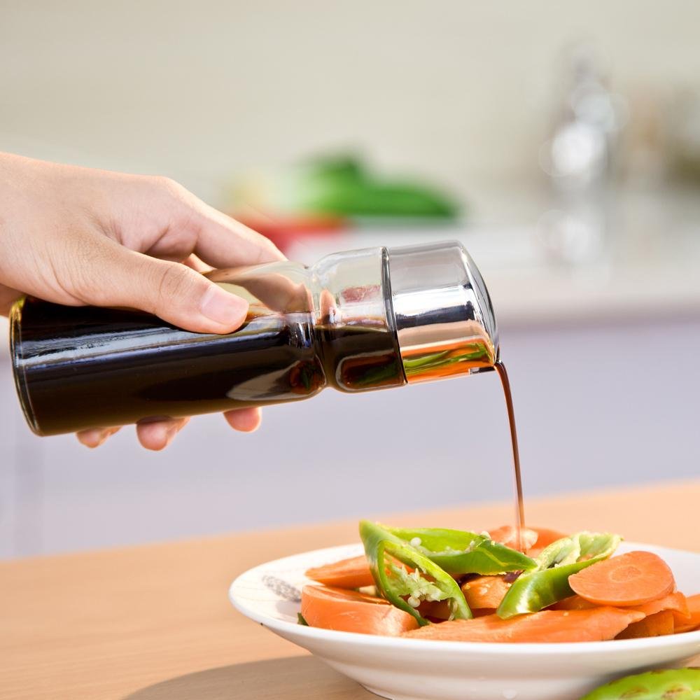 Club Set Sale e Pepe, Olio e Aceto, in acciaio inox e vetro, Salsa Aceto Cruet Set Barattoli Porta Spezie di 5