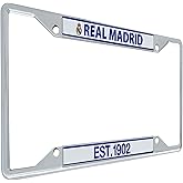 Desert Cactus Real Madrid FC Car Accessories Los Blancos Madridistas Soccer Metal License Plate Frame and Tag Holder for Front or Rear of Vehicle (Frame - Design C)