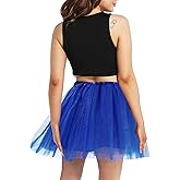 Women Teens Tutu Adult 4 Layered Tulle Skirt with Satin Lined Dance Non See-Through Tutu Halloween Costumes