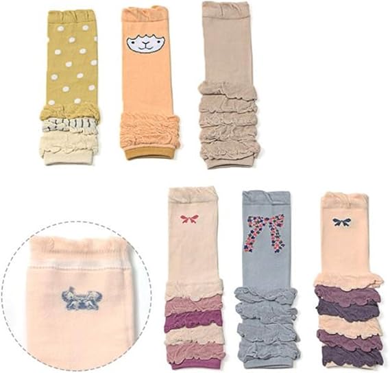 Amazon Co Jp Ateitis 赤ちゃん レッグウォーマー 6足 ミニタオル セット キッズ ひざあて 紫外線 や 防寒 対策 にも 服 ファッション小物