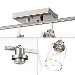 Wanluce 6 Light Track Lighting Kit - Brushed Nickel