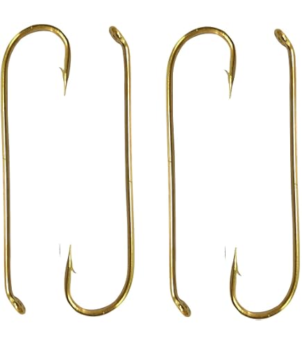 Tigofly Lot De 50 Hameçons Pêche à La Mouche – Nymphes Tige Longue, Bronze, Tailles 4# à 16#