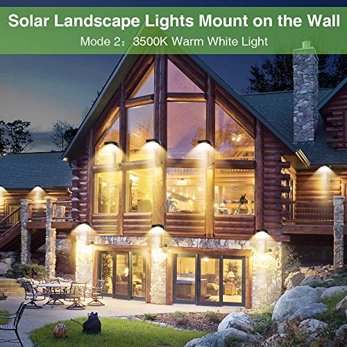 JSOT Outdoor Solar Pathway Lights Landscape Path Light with 2 Modes [Cool White & Warm White] Waterproof LED Spot Lighting Solar Powered Ground Lights for Garden Driveway Lawn Decorations,4 Pack - Thumbnail 4