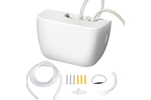 KNOCOKIE Mini 100-240V White Split Condensate Pump, AC Hvac Silent Condensate Pump, 50/60Hz, External Wall Mount, Self Priming Device, Used for Indoor Air Conditioning, HVAC, Dehumidifier, etc.