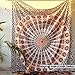 Craft N Craft India Wall Tapestry - Hanging Mandala Tapestries – Bohemian Beach Picnic Blanket – Hippie Decorative & Psychedelic Dorm Decor - 92 x 82 Inch (Queen)