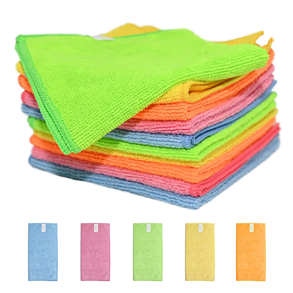 ARMA Ram 10 X Reusable Microfiber Cleaning Cloths Dusters Car Bathroom Polish Towels Size:12.6" x 12.6" Multiple One Size