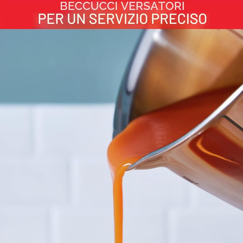 Utensili da cucina 6 pezzi, casseruola 16 cm, Pentole 20/24 cm, Coperchi in vetro, induzione, Acciaio inossidabile 18/10, Garanzia 10 anni, Base 3 strati, Duetto On A705S636