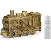 URFunModel 300ML Vintage Steam Train Arom Essential Oil Diffuser RC Humidifier with 2-Color LED Light/2 Mist Modes/Standard US Power Supply, Home Decor Gift