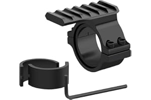 Beileshi 1-Inch Tactical Light Barrel Scope Mount Picatinny Scope Ring Adaptor with Picatinny Weaver Universal Rail