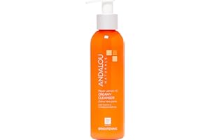 Andalou Naturals Meyer Lemon + C Creamy Cleanser - All Natural Cream Cleanser for Skin Vitality and Complexion Defense, 177.4
