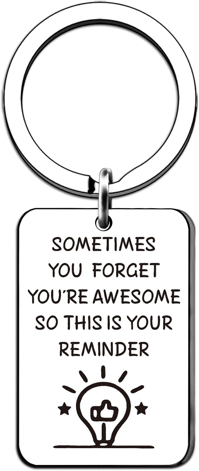 HULALA Funny Inspirational Gifts Keyrings for Men Women Boys Girls Daughter Son Birthday Christmas