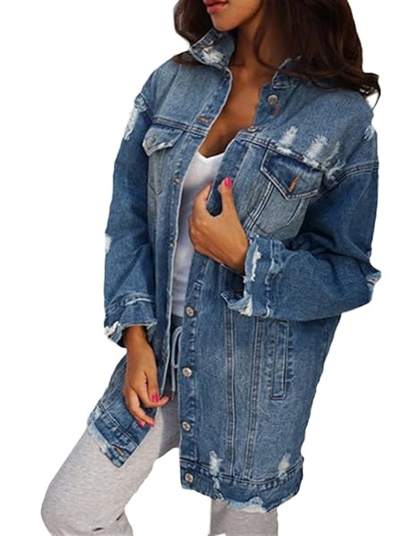 Scothen Frauen Basic Mäntel Herbst Winter Jeansjacke Vintage Langhülse Lose Mädchen Jeans Mantel Beiläufige Outwear Damen Jea