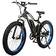 ECOTRIC 26” Fat Tire Electric Bike Powerful Adults Mountain Bicycle 500W Motor 36V/12.5AH Removable Lithium Battery Beach Snow Ebike Shock Absorption - 90% Pre Assembled