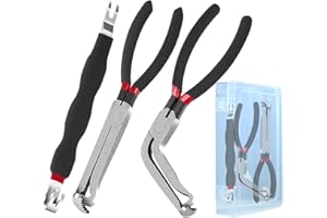 SOUVLAND Electrical Disconnect Pliers,Electrical Connector Pliers for Cars,Fuel Line Petrol Clip Pipe & Automotive Hose Disconnect Tools for Push Tab Style Plugs