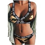 Bra Underpants Set Women's Lingerie Corset Camouflage Lace Underwire Muslin Sleepwear Underwear