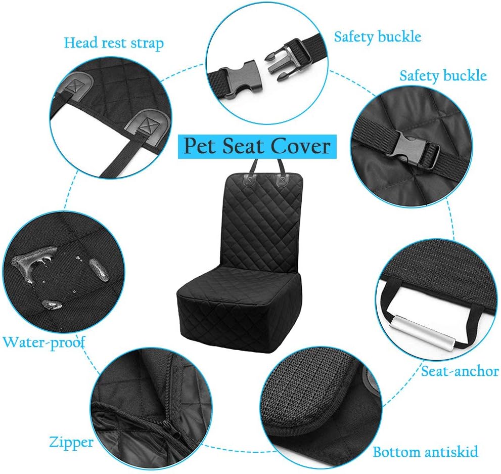 Bizcasa Dog Car Seat, 2 In 1 Pet Booster Car Seat Cover, Waterproof Pet