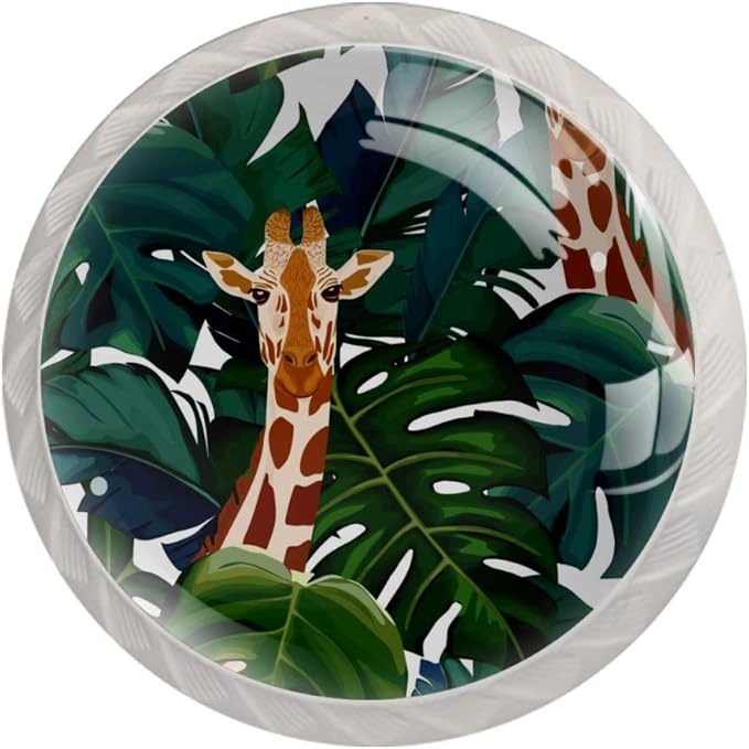 Exótico palmera jirafa sólido gabinete de cocina perillas redondas