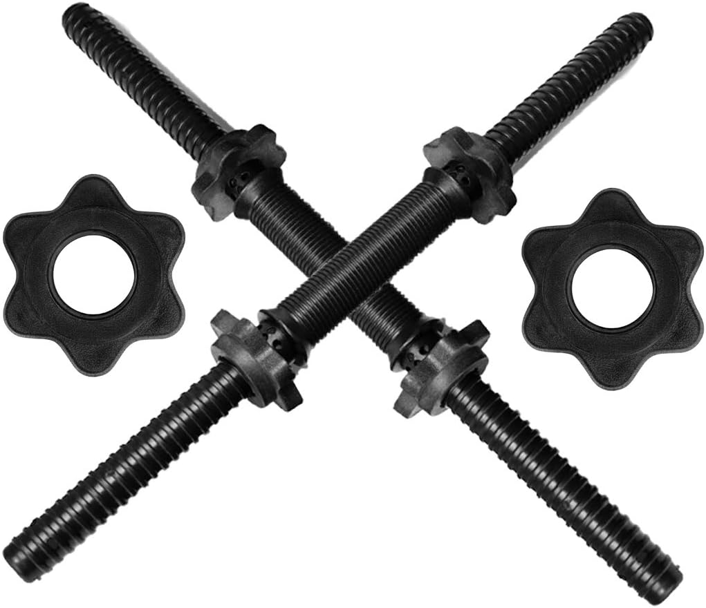 SEXYFROM 2Pcs 45cm 18" Chrome Dumbbell Rod Solid Steel Weight Lifter Fitness Exercise Tool Dumbbell Bar