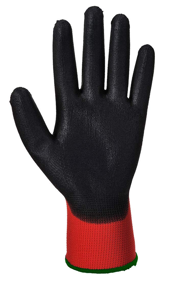 Portwest Red - PU Glove, Size: XXL, Colour: Red/Black, A641R8RXXL, Red / Black - Image 3