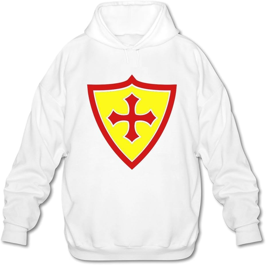 AWSY Men's Crusaders' Cross & Shield Long Sleeve Hoodie Black